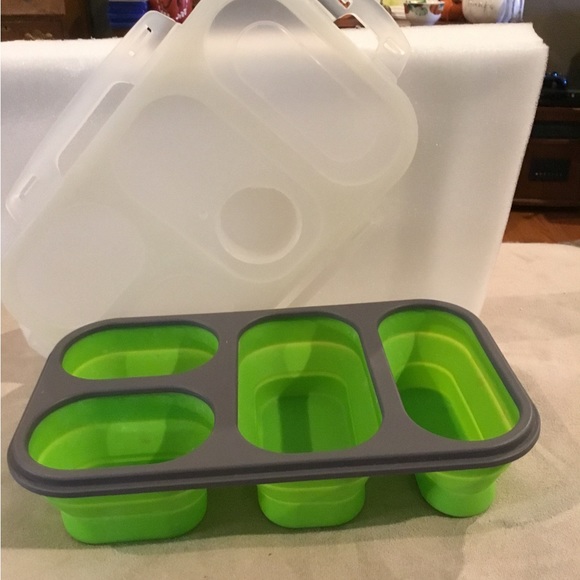 Silicone Covered interlocking tray with lid. - Picture 2 of 7